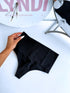 (2pcs) String type panties T0153 - WHITE + BLACK
